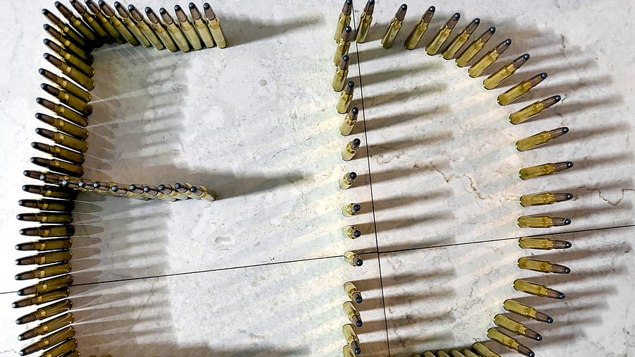 <div class="paragraphs"><p>Seized bullet rounds after raids conducted by ED in an alleged money laundering case against former Jharkhand CM Hemant Soren and others, in Ranchi.</p></div>