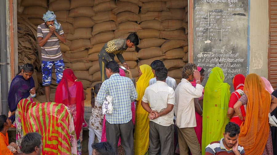 <div class="paragraphs"><p>Representative image showing people outside a ration shop.</p></div>