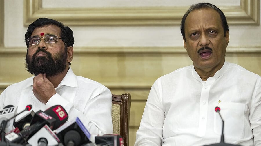 <div class="paragraphs"><p>Eknath Shinde (left) and Ajit Pawar. </p></div>