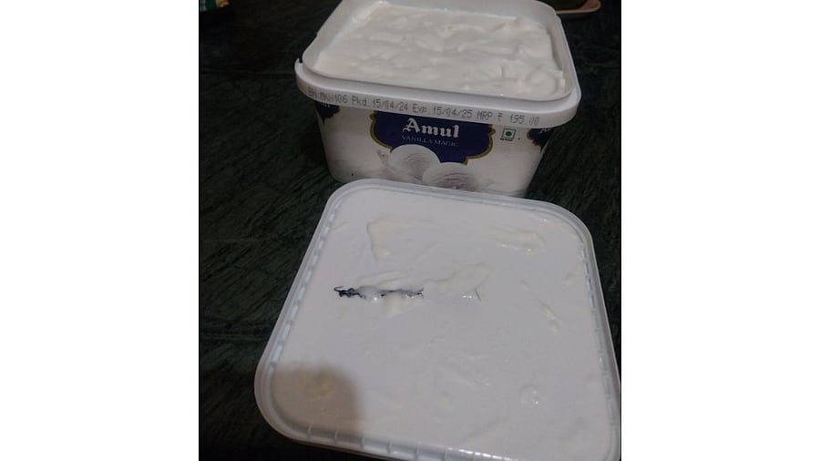<div class="paragraphs"><p>The photo of the ice cream tub which contained an insect was shared on X. </p></div>