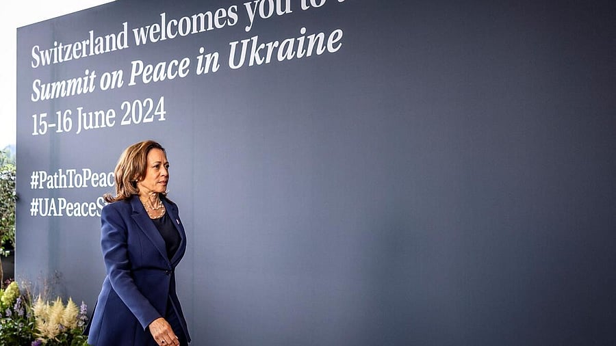 <div class="paragraphs"><p>US Vice President Kamala Harris at Buergenstock Resort during the Summit on peace in Ukraine, in Lucerne, Switzerland.</p></div>