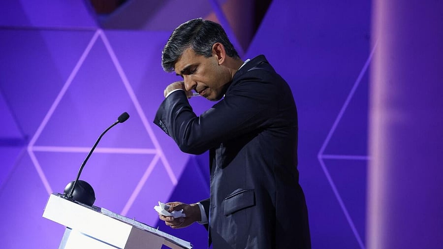 <div class="paragraphs"><p>British Prime Minister Rishi Sunak takes part in BBC's Prime Ministerial Debate.</p></div>