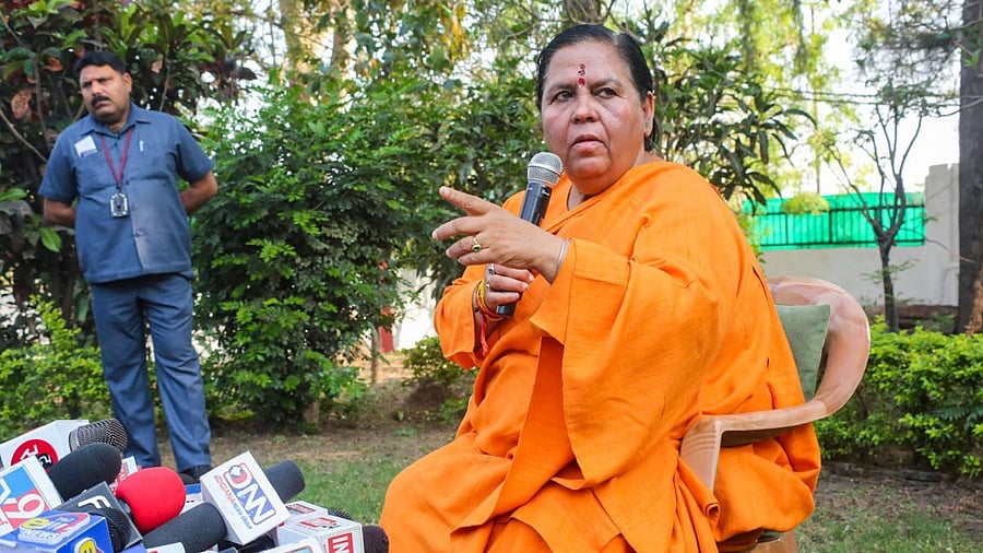 <div class="paragraphs"><p>Senior BJP leader and former Madhya Pradesh Chief Minister Uma Bharti. </p></div>