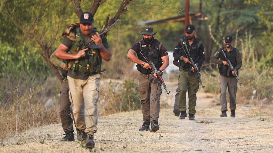 <div class="paragraphs"><p>File photo of Crisis Response Team (CRT) of Jammu and Kashmir police patrol near a Shri Amarnath Yatri Niwas ahead of the yatra, in Jammu.</p></div>