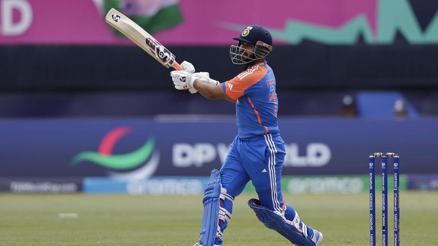 <div class="paragraphs"><p>India's Rishabh Pant plays a shot for four runs against Ireland during an ICC Men's T20 World Cup cricket match at the Nassau County International Cricket Stadium in Westbury, New York.</p></div>