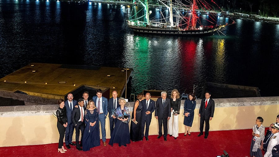 <div class="paragraphs"><p>An image of the G7 attendees at Brindisi, Italy, June 13, 2024.</p></div>
