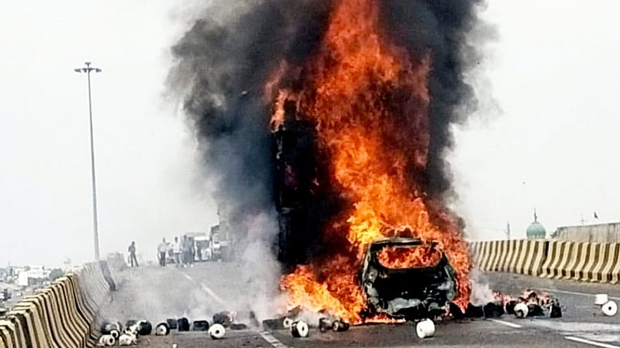<div class="paragraphs"><p>Road accident fire. Representative image</p></div>
