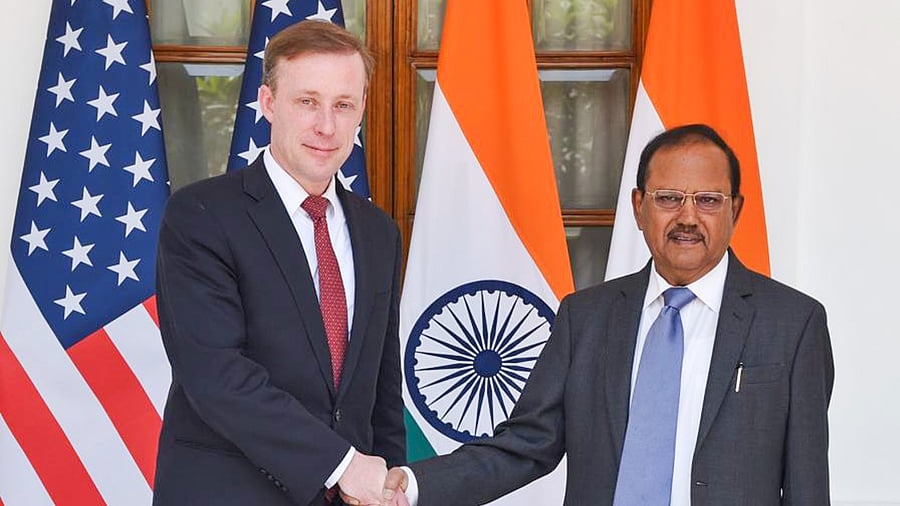 <div class="paragraphs"><p>File photo of National Security Adviser (NSA) Ajit Doval and US NSA Jake Sullivan.</p></div>