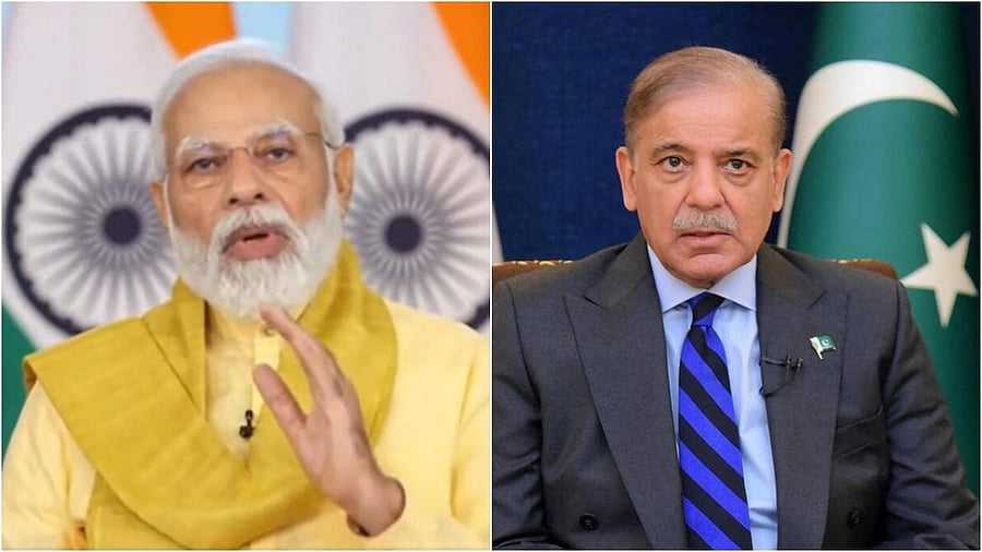 <div class="paragraphs"><p> Prime Minister Narendra Modi and Shehbaz Sharif.</p></div>