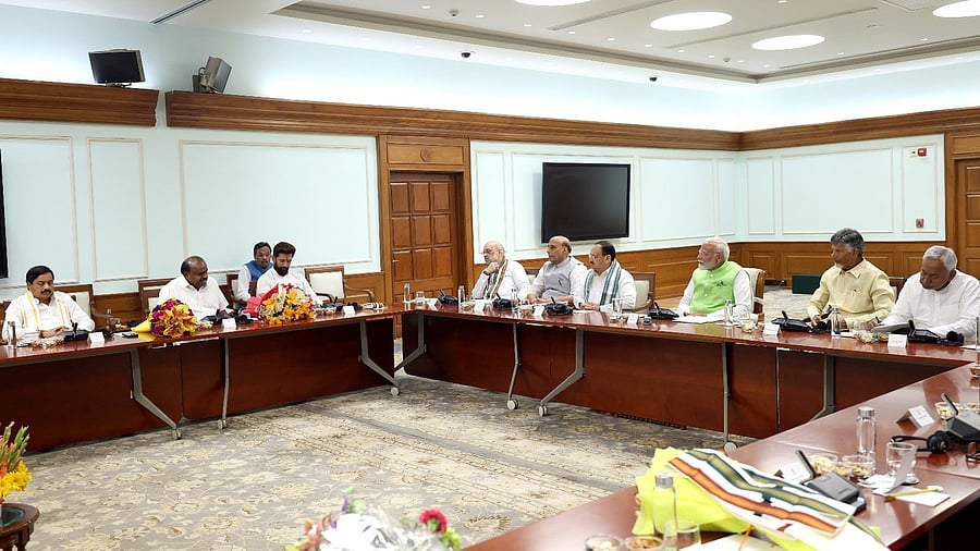 <div class="paragraphs"><p>BJP leaders' meeting.</p></div>