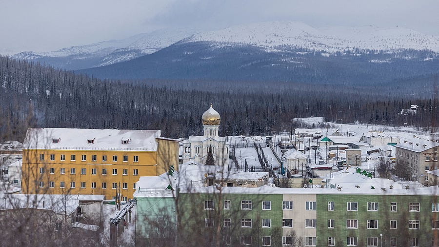 <div class="paragraphs"><p>A view shows the territory of the IK-3 penal&nbsp;colony in the settlement of Kharp in the Yamal-Nenets Region, Russia, February 20, 2024. </p></div>