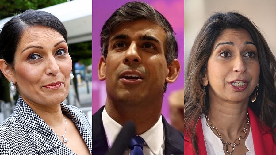 <div class="paragraphs"><p>Priti Patel, Rishi Sunak and Suella Braverman.</p></div>