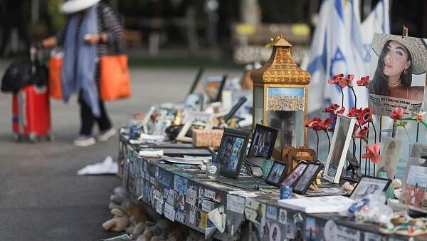 <div class="paragraphs"><p>Pictures and memorabilia in support of hostages kidnapped during the October 7 attack on Israel by Hamas, in Tel Aviv, Israel on July 20, 2024.</p></div>