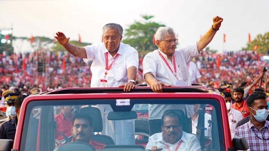 <div class="paragraphs"><p>A file image of Kerala CM Pinarayi Vijayan (left) and CPI(M) general secretary Sitaram Yechury in Kannur. </p></div>