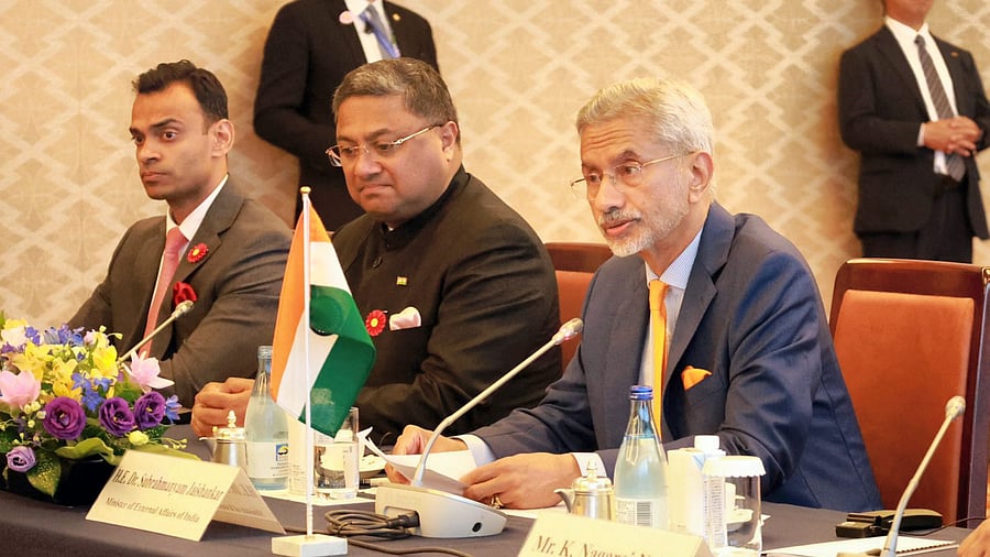 <div class="paragraphs"><p>External Affairs Minister S Jaishankar addresses at the Quadrilateral Security Dialogue (Quad) ministerial meeting, in Tokyo.</p></div>