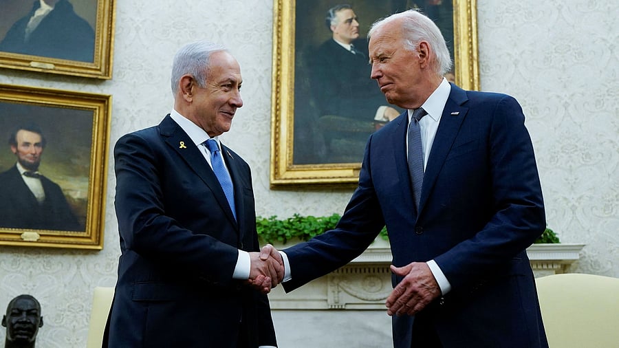<div class="paragraphs"><p>US President Joe Biden and&nbsp;  Israeli Prime Minister Benjamin Netanyahu.</p></div>
