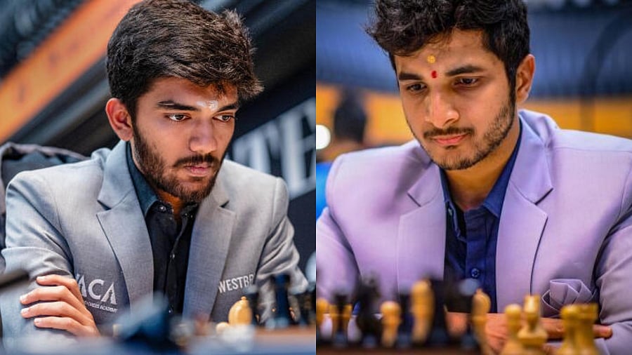 <div class="paragraphs"><p>Indian Grandmasters D Gukesh and Vidit Gujrathi.</p></div>