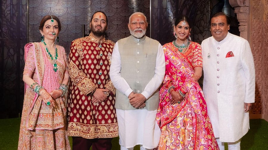<div class="paragraphs"><p>It will be interesting to see if an altered political reality forces Ambani’s consumer empire to face more competition. Tellingly, Modi showed up to greet the newly wed couple, as did prominent opposition leaders. Gandhi stayed away.</p></div>