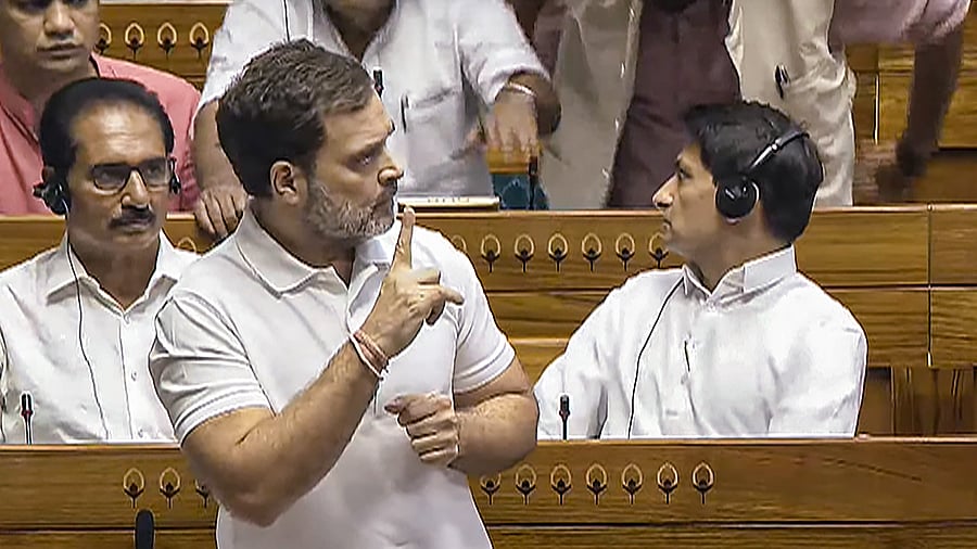 <div class="paragraphs"><p>Congress leader Rahul Gandhi in the Lok Sabha, July 1, 2024.</p></div>