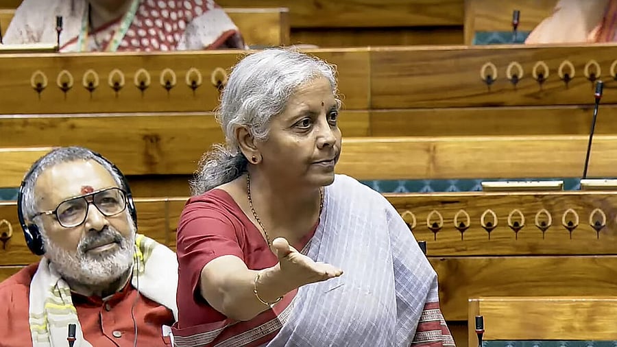 <div class="paragraphs"><p>Finance Minister Nirmala Sitharaman speaks in the Lok Sabha.</p></div>