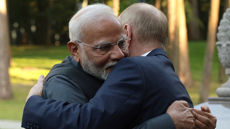 Modi in Russia: PM enjoys tea with Putin at his home, takes golf cart ride