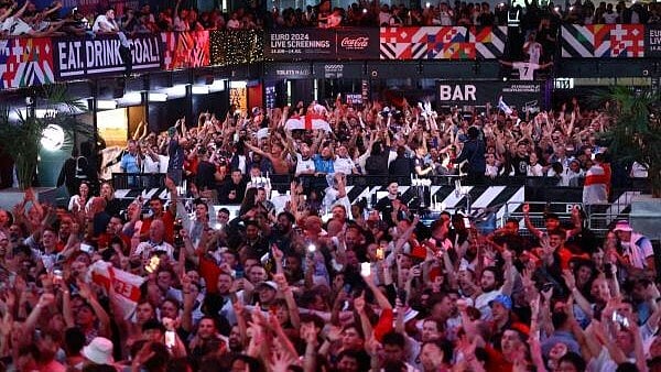 <div class="paragraphs"><p>Euro 2024: Fans gather for Netherlands v England at BOXPARK Wembley, London, Britain on July 10, 2024 </p></div>