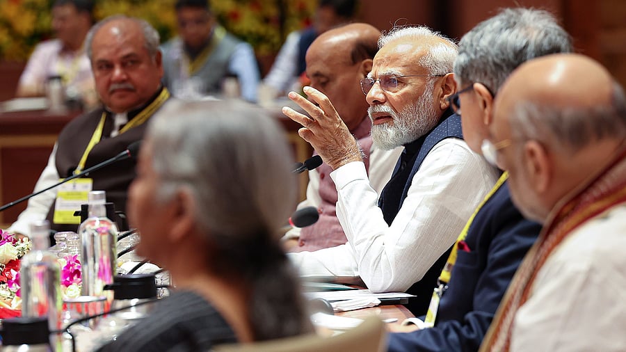 <div class="paragraphs"><p>Prime Minister Narendra Modi during the 8th Governing Council meeting of Niti Aayog</p></div>