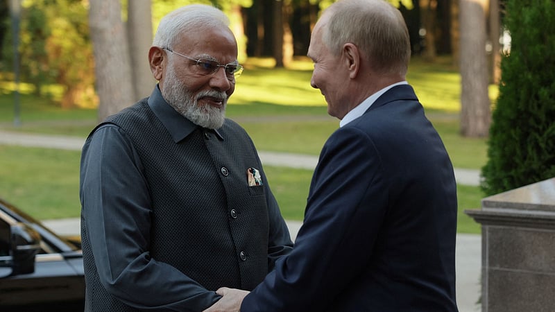 Modi in Russia: PM enjoys tea with Putin at his home, takes golf cart ride