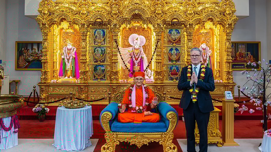 <div class="paragraphs"><p>Keir Starmer at the Shree Swaminarayan Mandir Kingsbury</p></div>