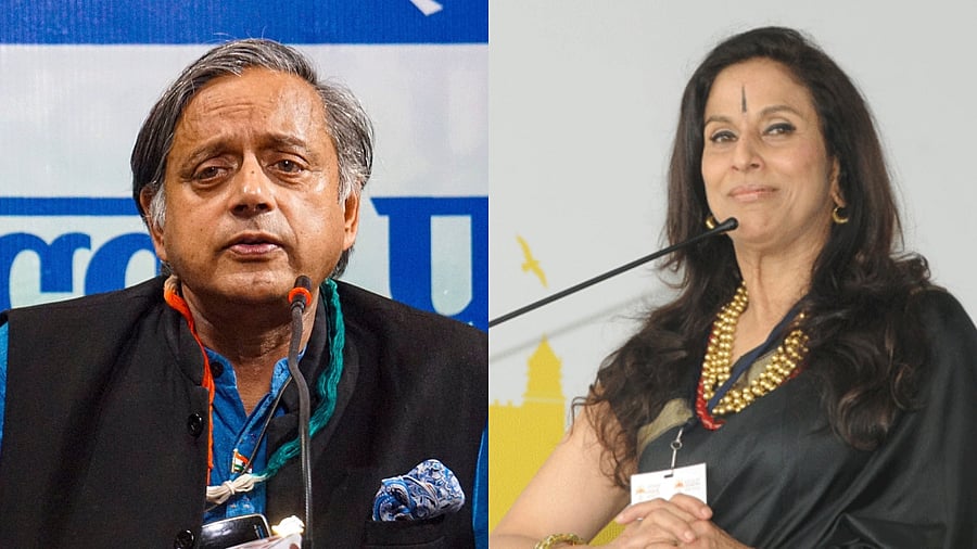 <div class="paragraphs"><p>From left: Shashi Tharoor, Shobhaa De</p></div>