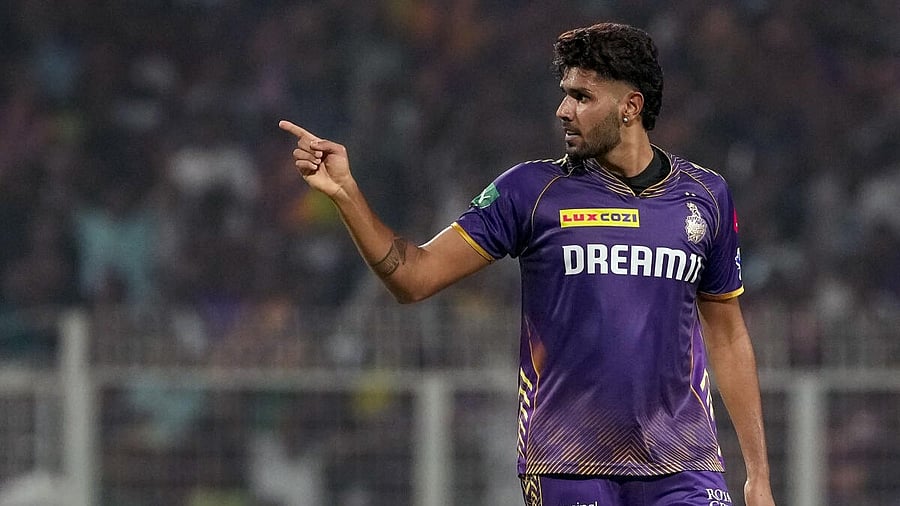 <div class="paragraphs"><p>File photo of Kolkata Knight Riders, and now India bowler Harshit Rana.</p></div>