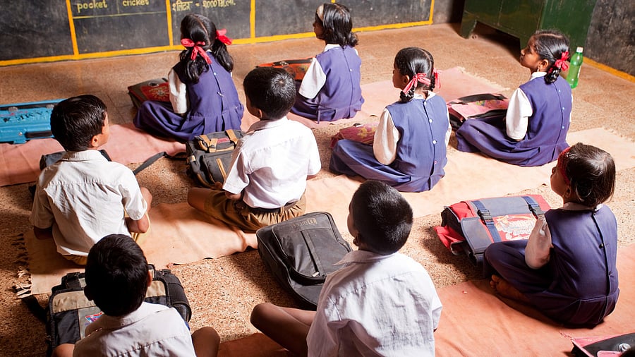 <div class="paragraphs"><p>A school in a village called Peve Khare Kound in Ratnagiri District of Maharashtra State.</p></div>