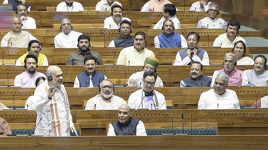 <div class="paragraphs"><p>Union Home Minister Amit Shah speaks in the Lok Sabha during the Monsoon session of Parliament, in New Delhi. </p></div>