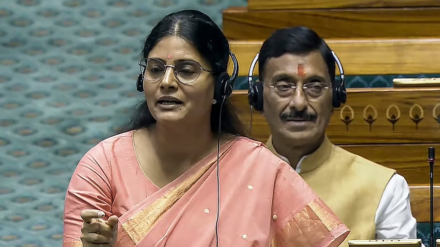 <div class="paragraphs"><p>MoS Anupriya Patel speaks in the Lok Sabha during Monsoon session of Parliament, in New Delhi. </p></div>