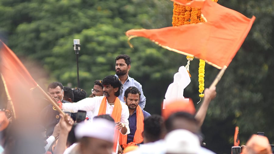 <div class="paragraphs"><p>File photo: Maratha reservation activist Manoj Jarange Patil during a rally, in Pune. </p></div>