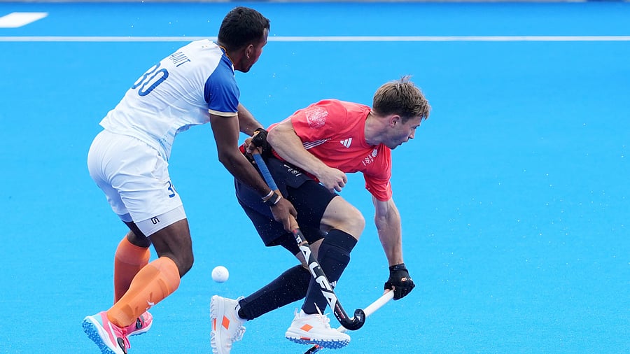 <div class="paragraphs"><p>India's Amit Rohidas (30) in action at the Paris Olympics.</p></div>