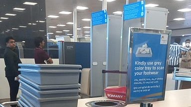 <div class="paragraphs"><p>Dedicated shoe trays at Bengaluru airport.</p></div>