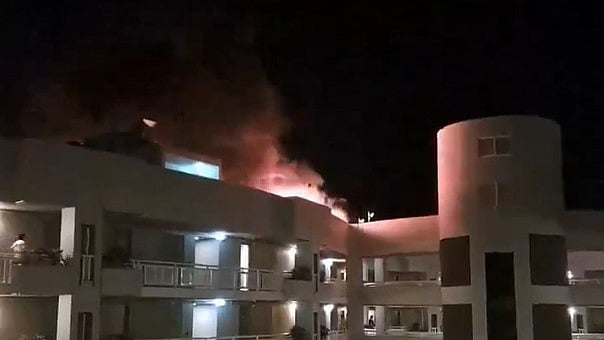<div class="paragraphs"><p>Screengrab of video where smoke can be seen billowing, in the aftermath of the crash</p></div>