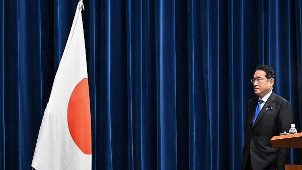 <div class="paragraphs"><p>Japan's Prime Minister Fumio Kishida arrives to speak at a press conference at the prime minister's office in Tokyo on August 14, 2024. Kishida confirmed on August 14 that he will not seek re-election as head of his party next month, meaning the end of his premiership. </p></div>