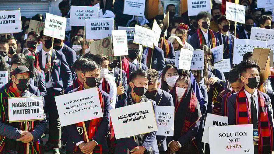 <div class="paragraphs"><p>A file image of a protest in Nagaland. </p></div>