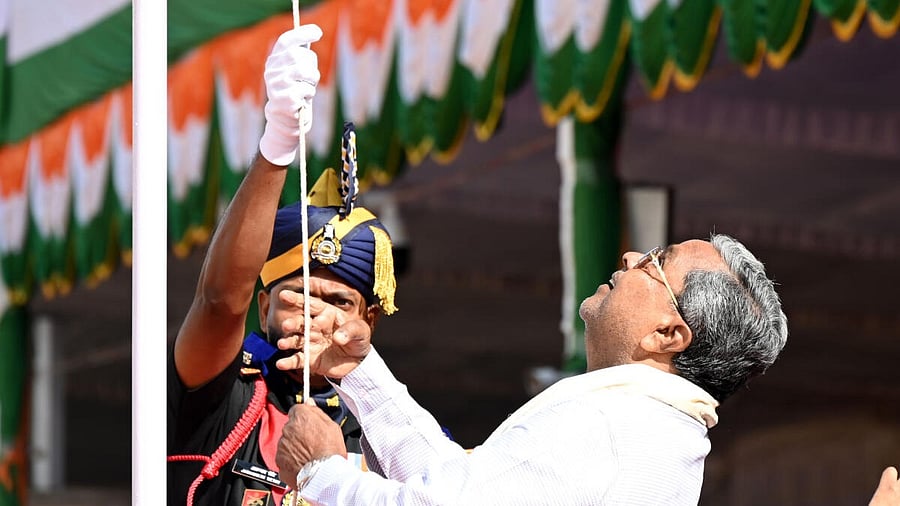 <div class="paragraphs"><p>CM Siddaramaiah at the Field Marshal Manekshaw Parade Ground in Bengaluru. </p></div>