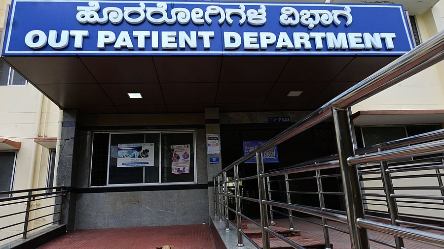 <div class="paragraphs"><p>The outpatient department at KC General Hospital looks deserted following suspension of services in response to a nationwide strike by medical professionals, in Bengaluru on Saturday. </p></div>