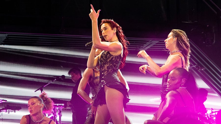 <div class="paragraphs"><p>Dua Lipa performs on the main stage at Open'er Festival. </p></div>