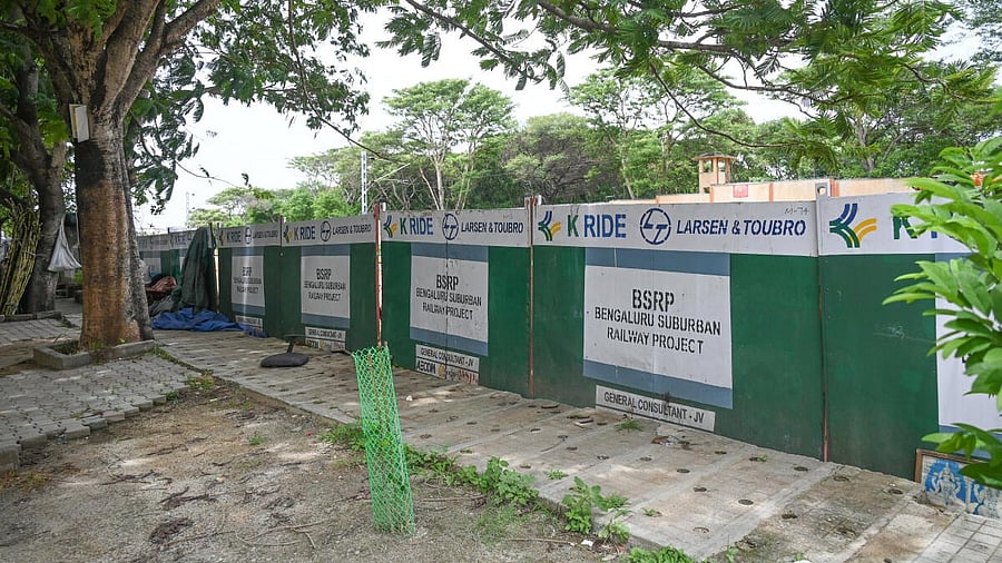 <div class="paragraphs"><p>Bengaluru Suburban Railway Project (BSRP) work going on by Rail Infrastructure Development Company (Karnataka) Limited, K RIDE  in Bengaluru</p></div>
