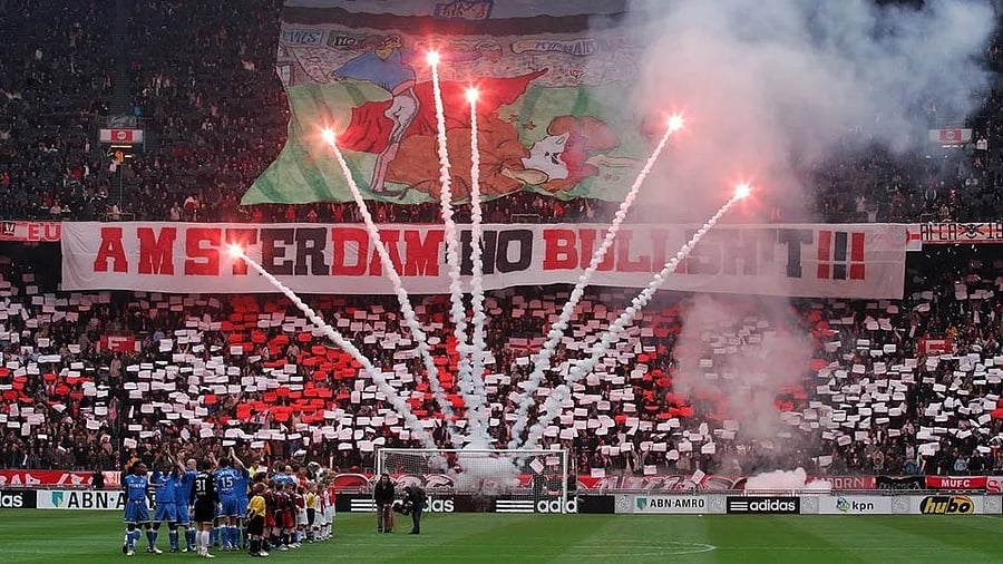 <div class="paragraphs"><p>A visual from a Dutch 'Klassieker' match between&nbsp;Feyenoord Rotterdam and&nbsp;Ajax Amsterdam.</p></div>