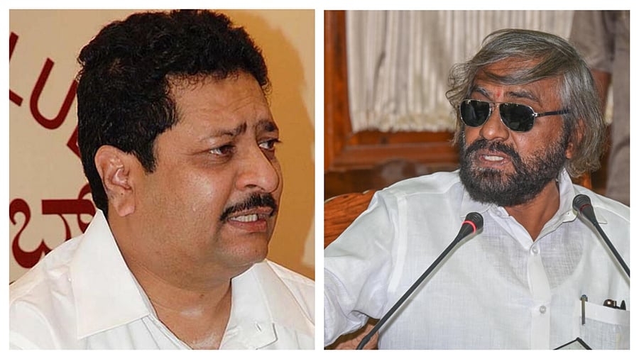 <div class="paragraphs"><p>Basanagouda Patil Yatnal (L) and Eshwar B Khandre.</p></div>