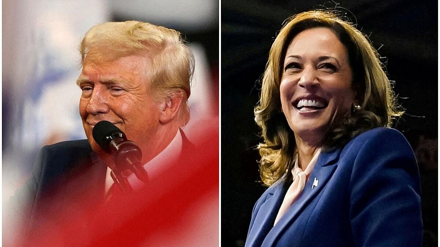<div class="paragraphs"><p>Donald Trump (left) and Kamala Harris.</p></div>