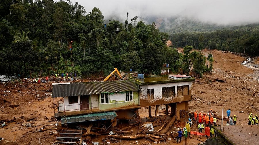 <div class="paragraphs"><p>Search operations after landslides hit Mundakkai village in Wayanad district. </p></div>