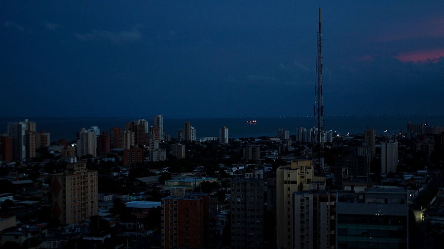 <div class="paragraphs"><p>A view of the buildings in the dark during a power outage in Maracaibo, Venezuela.</p></div>