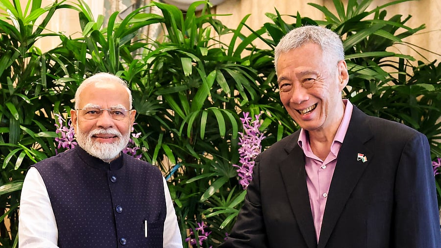 <div class="paragraphs"><p>Prime Minister Narendra Modi during a lunch hosted by Singapore's Senior Minister Lee Hsien Loong, in Singapore, Thursday, September 5, 2024.   </p></div>